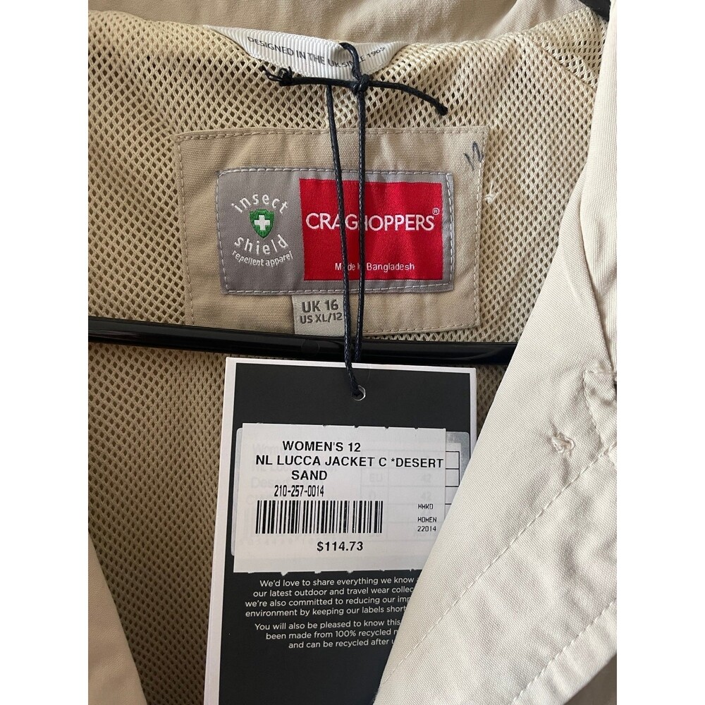 NWT Craghoppers Insect Shield Lucca Jacket - US Women's XL 12 UK 16 - Picture 4 of 5